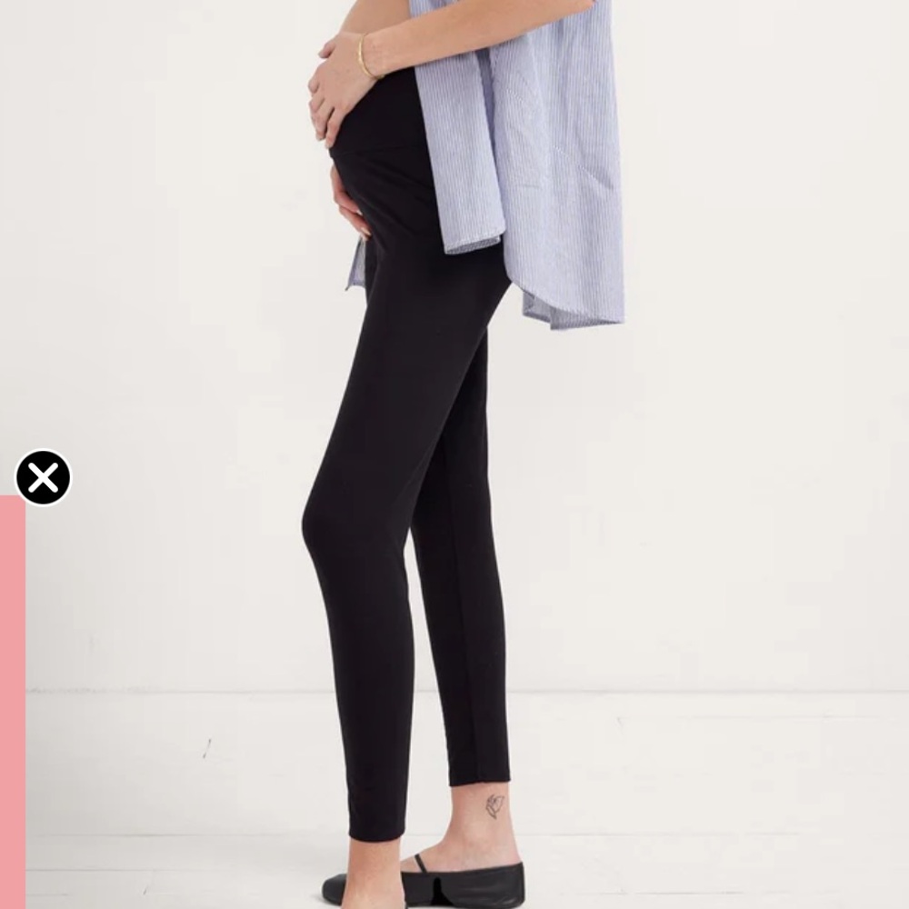 Splendid Maternity Pants Leggings Size Small Full Panel Black soft and comfy